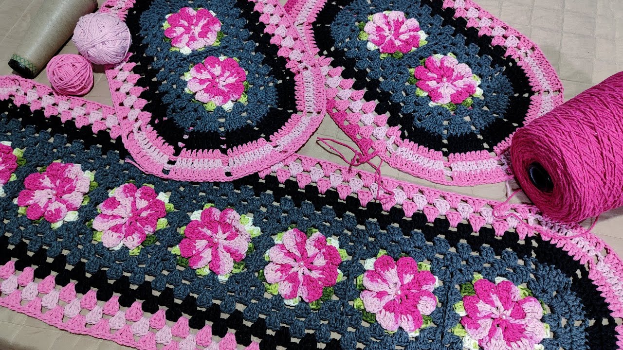 COMBINAÇÃO FOFA QUE VENDE MUITO 😱 COLEÇÃO DE JOGOS DE PASSADEIRA EM CROCHÊ 🧶