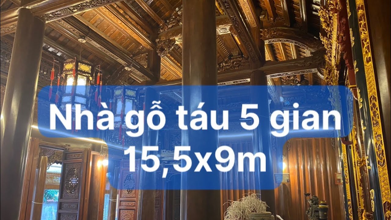 ( đã bán)  Bán nhà gỗ táu 5 gian siêu đẹp nhà to khủng 140m2