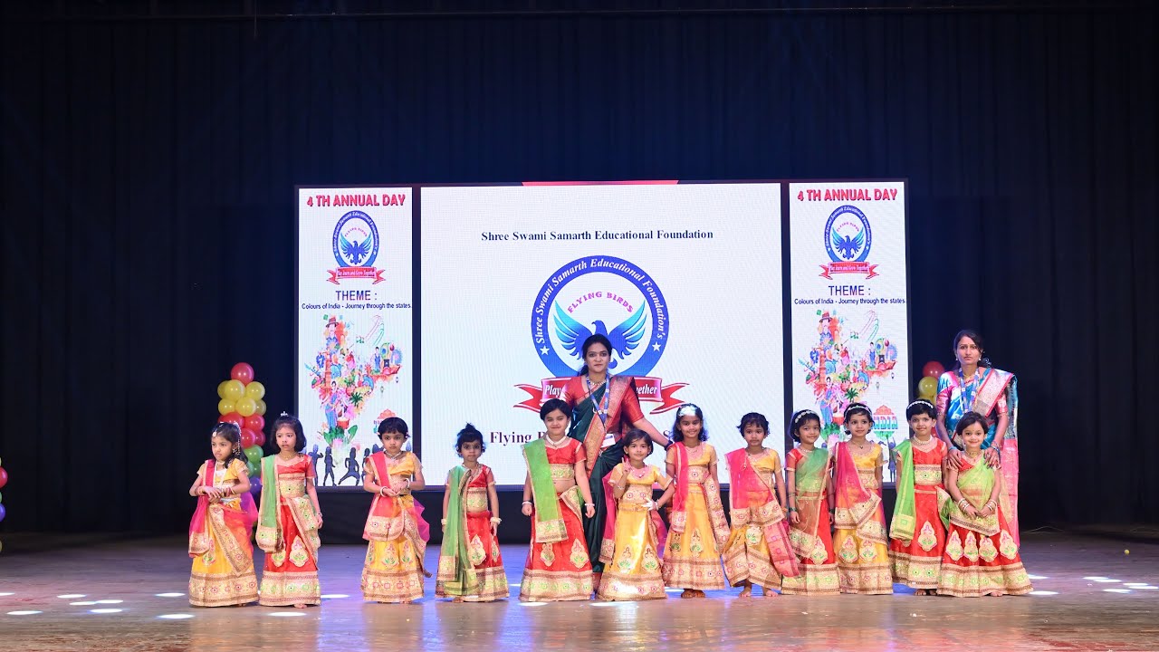 Maharashtra Vibes On Stage | LKG Marathi Mashup | Flying Birds Pre‑School | Annual Function 2025‑26