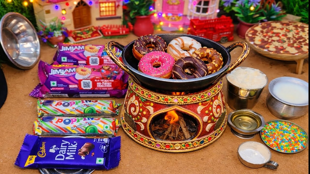 Miniature Jimjam Biscuit Chocolate Donuts ll Chocolate Donuts ll U.P. Mini Kitchen 