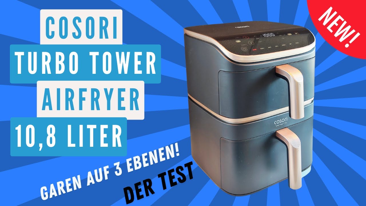 Cosori Turbo Tower Airfryer im Test I Perfektes Garen auf beiden Ebenen? Ich mache den Test!