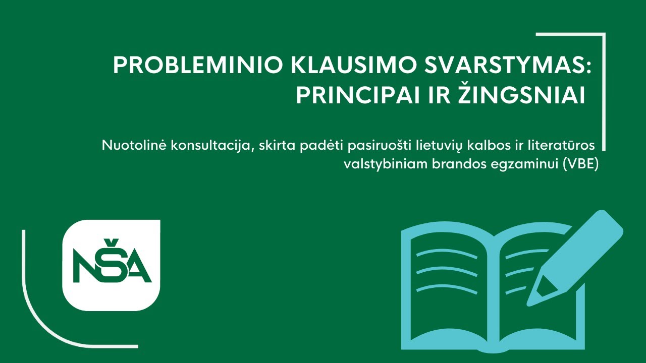 Probleminio klausimo svarstymas: principai ir žingsniai