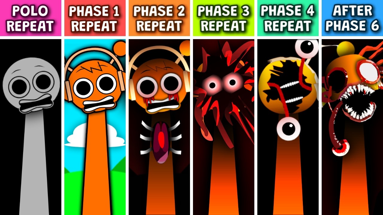 Sprunki PHASE 1, 2, 3, 4 And Polo REPEAT After Phase 6 (Phase 4 ADDED)