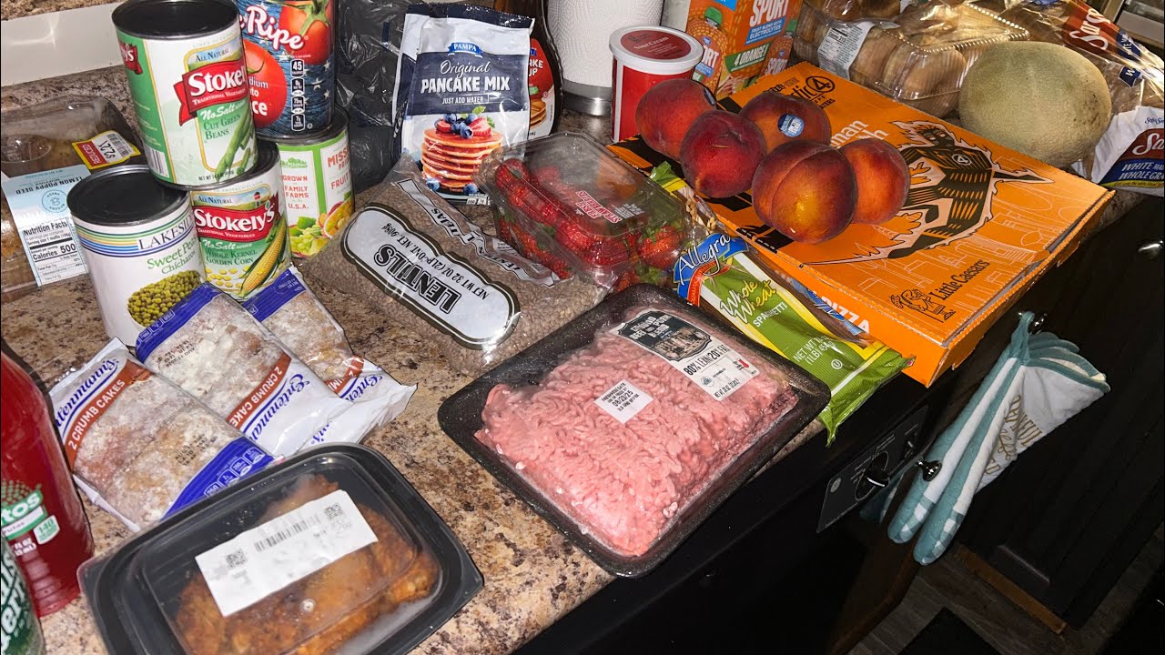 Food pantry haul . 