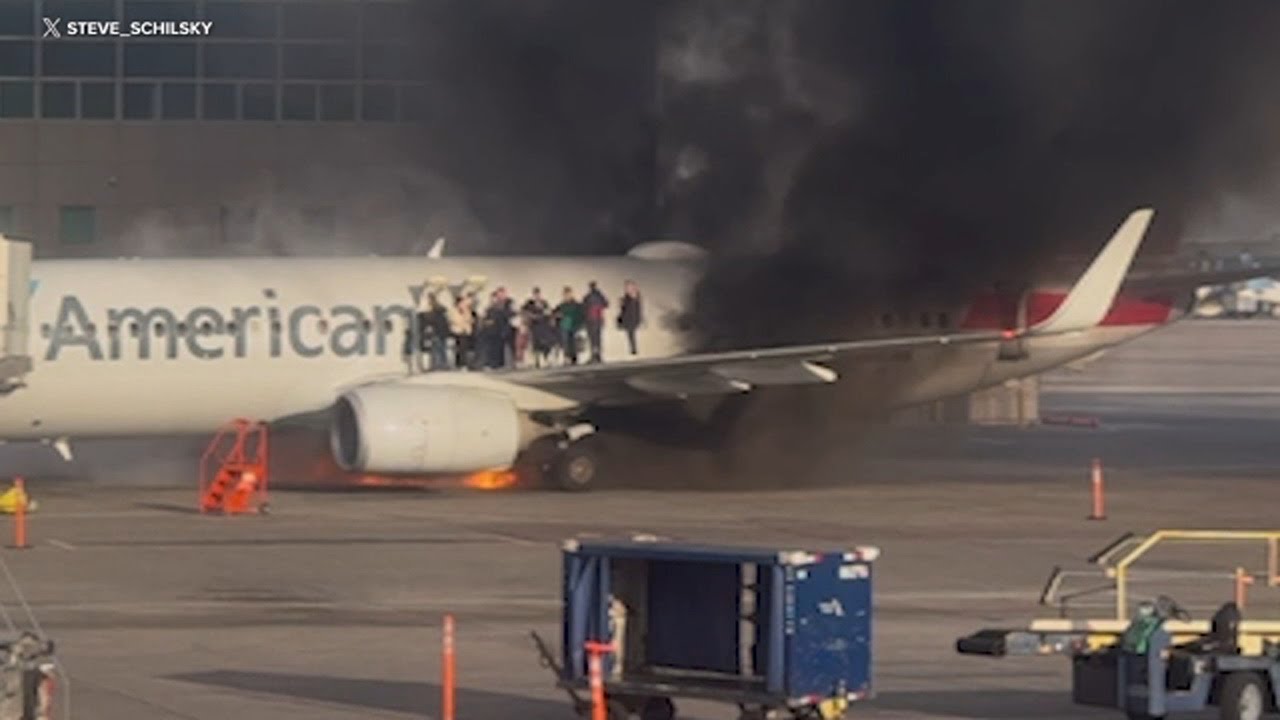 American Airlines flight catches fire at Denver airport: FAA
