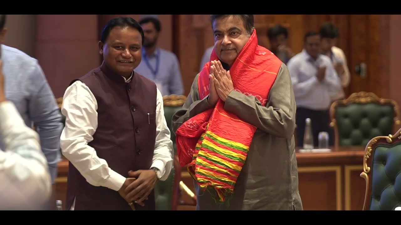📍Bharat Mandapam, New Delhi | Odisha NH 🛣 Review Meeting | Nitin Gadkari | Mohan Charan Majhi
