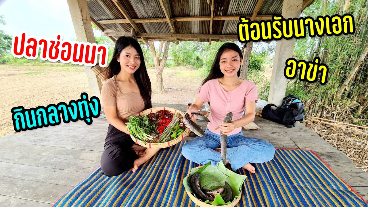 เจออีกครั้งสาวอาข่าขุนสรวยคนเก่งทำเมนูต้มโคล้งปลาช่อนสูตรเด็ดกลางทุ่งวิวงามก่อนลุยต่อ #วิถีฤดูฝน28