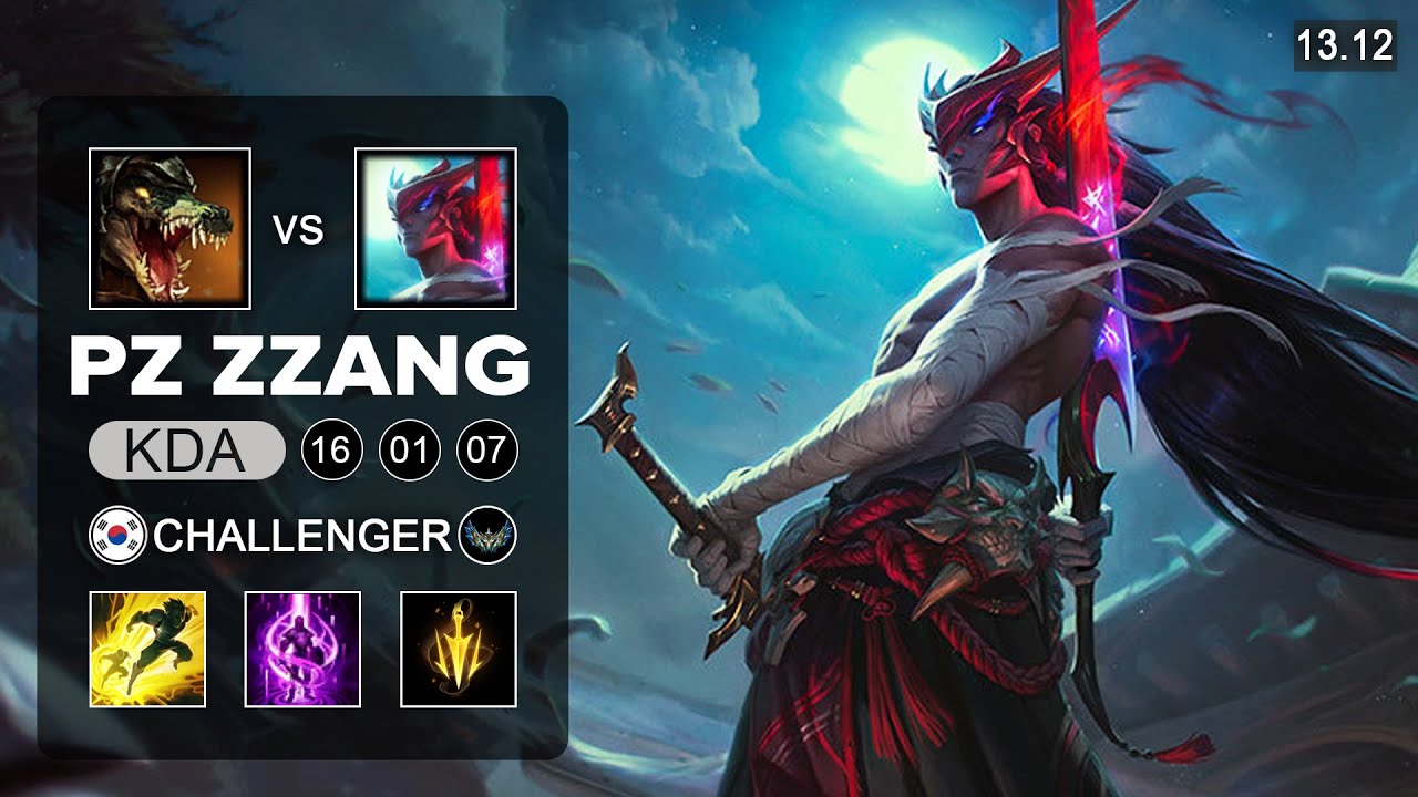Pz ZZang Yone vs Renekton Top - KR Challenger - Patch 13.12 Season 13