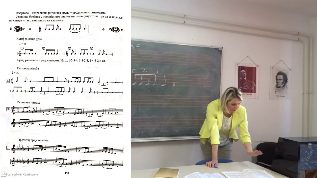 Solfeđo 6. razred, 4. čas, Kvartola