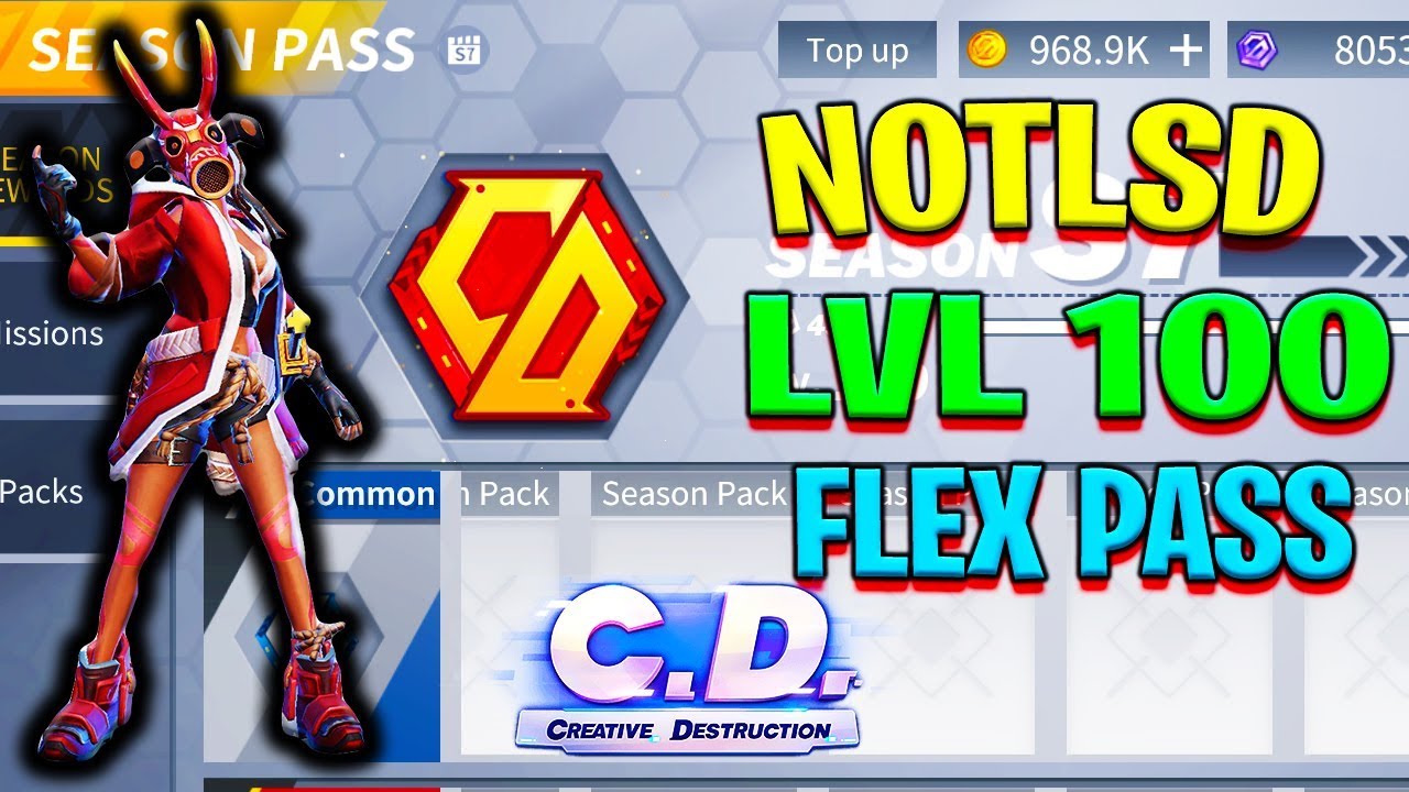 Season 7 Flex Pass LVL 100 on Creative Destruction (NotLSD)