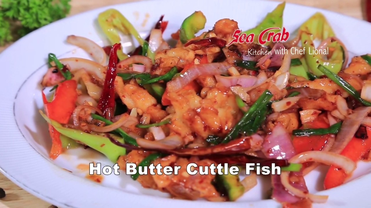 Satisfying Knife Skills - Cut Squid - How to Make Delicious Hot Butter Cuttlefish