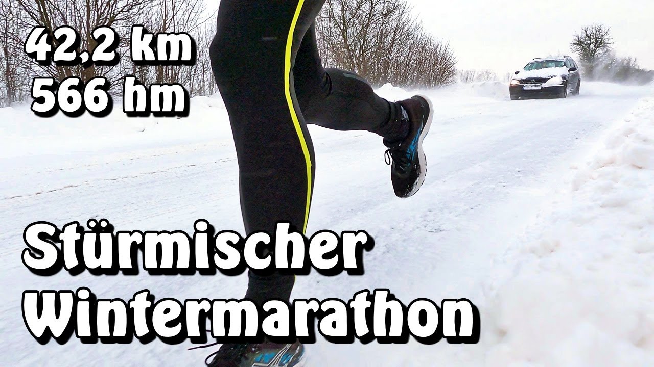 Stürmischer Wintermarathon
