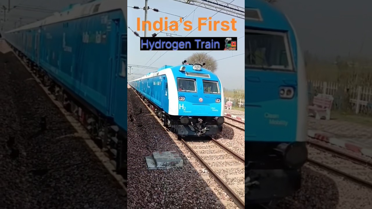 India's First 🚂Hydrogen train Jind Sonipat first trial run # Indian railways #short