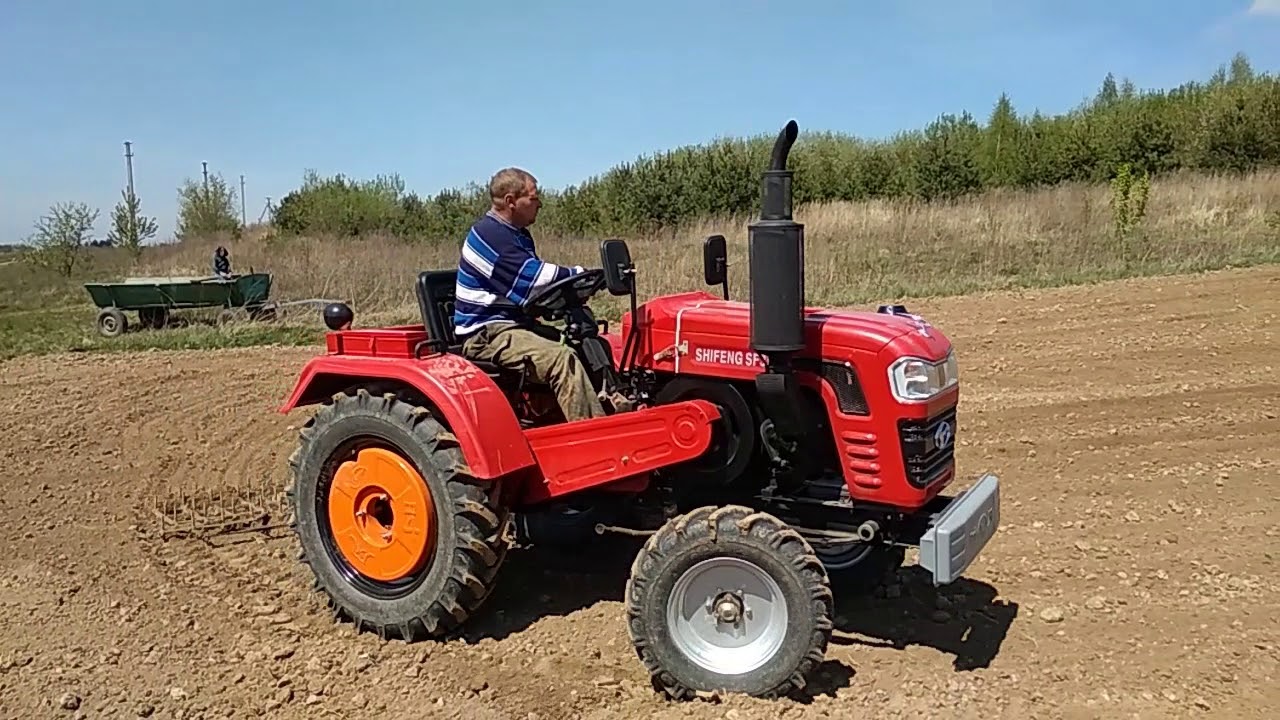 Мінітрактор Shifeng SF 350L - робота в полі та заміна моторної оливи.