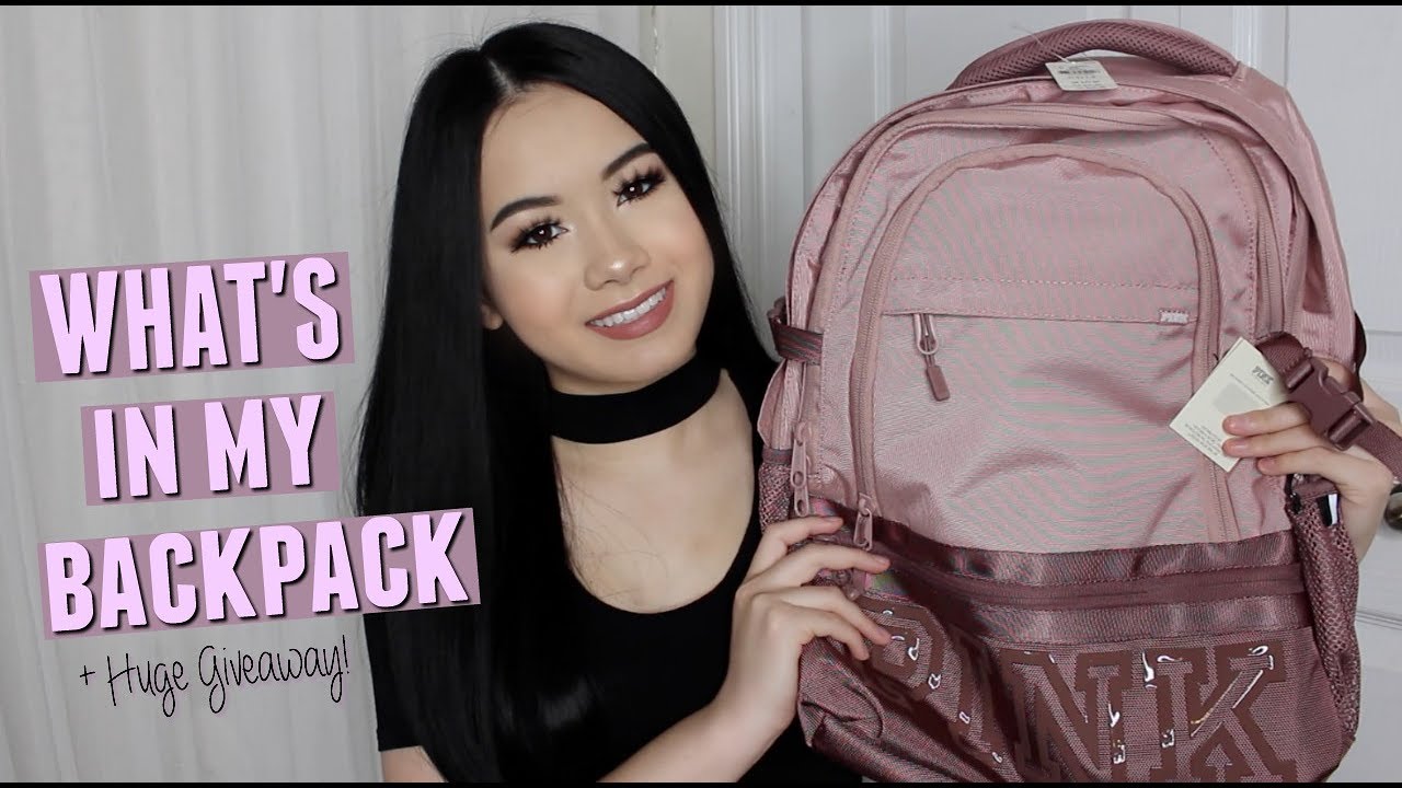 WHAT'S IN MY BACKPACK 2017 + HUGE GIVEAWAY!! | Megan Mauk ♡