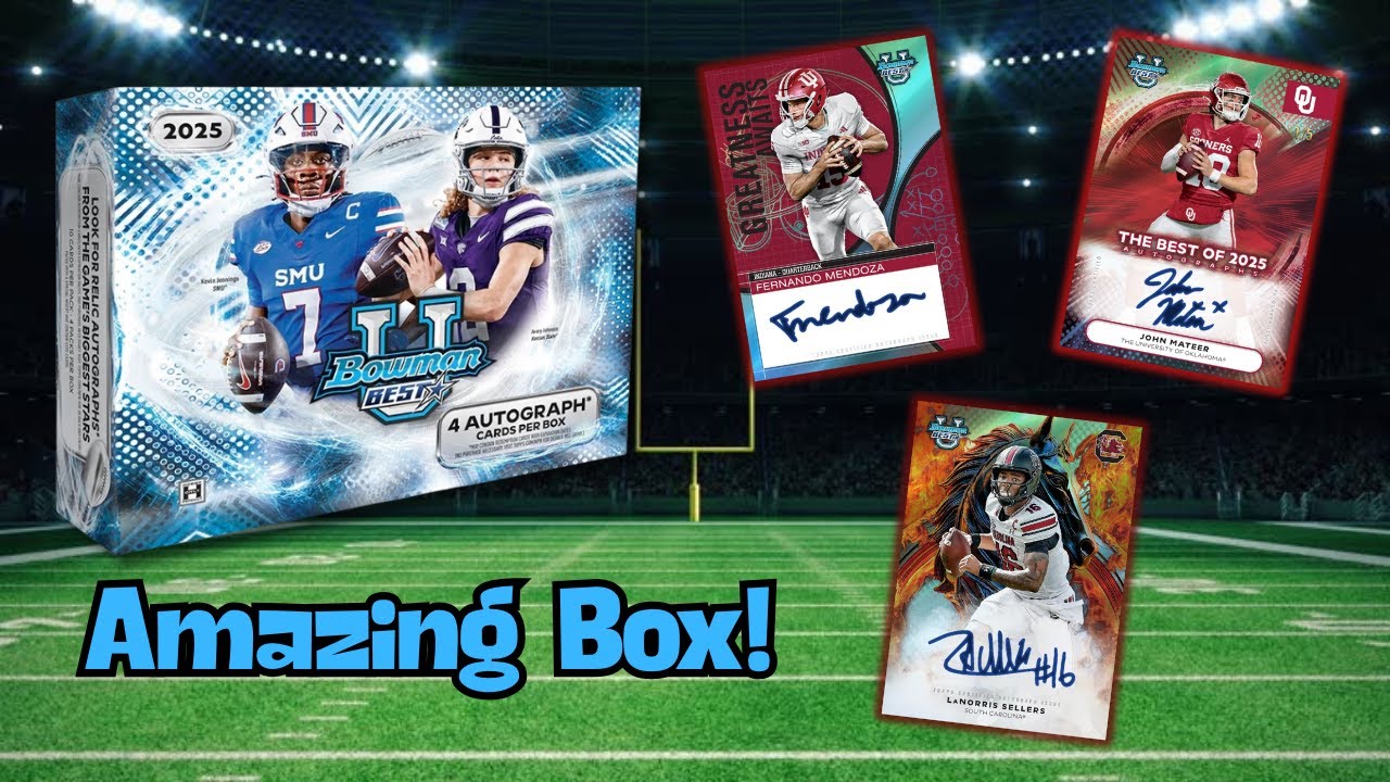 НОВОЕ И УЛУЧШЕННОЕ! Открытие набора Bowman Best U Football Hobby Box 2025!