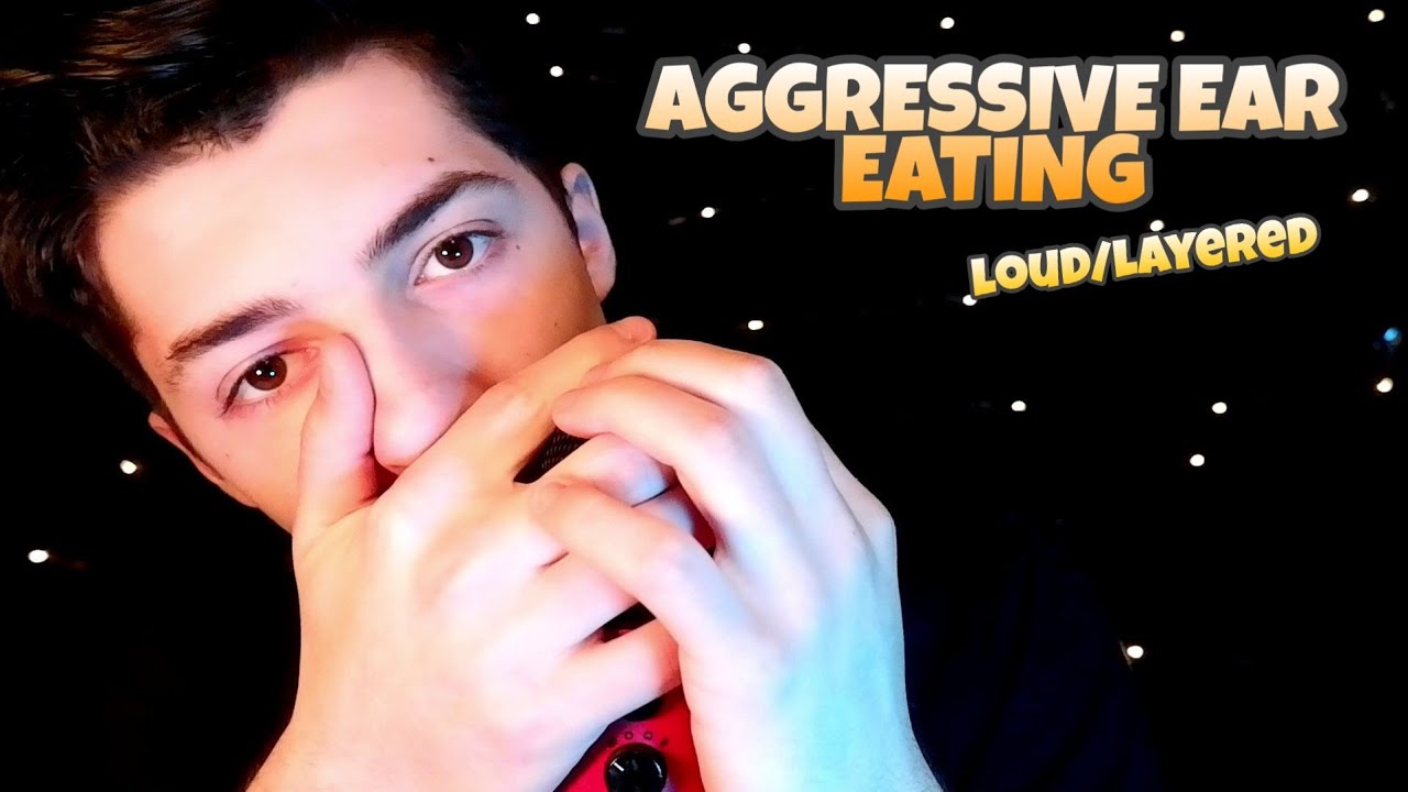 ASMR| Intense & Aggressive  EAR eating SOUNDS    (very LOUD)