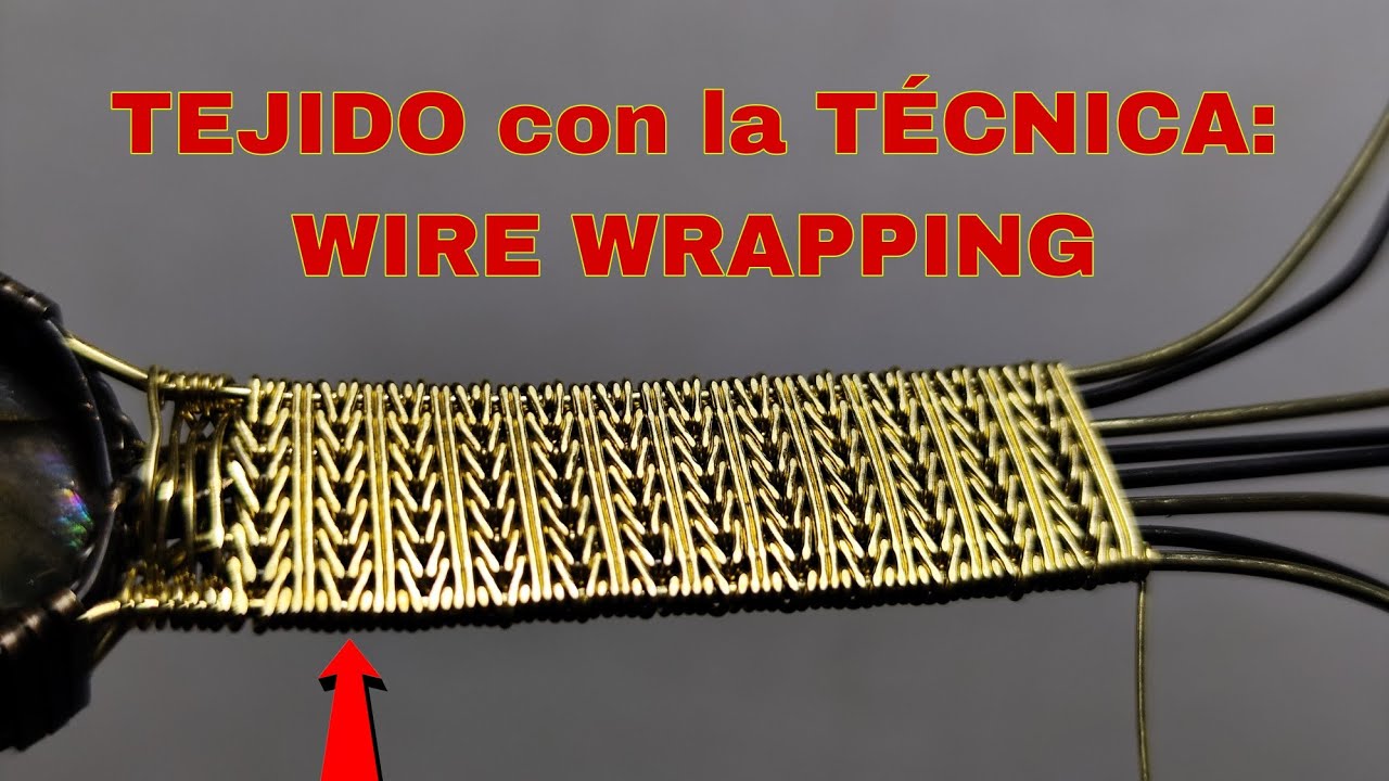 TEJIDO con la TÉCNICA WIRE WRAPPING| wire wrapping jewerly| tejido con alambre de latón #tejido