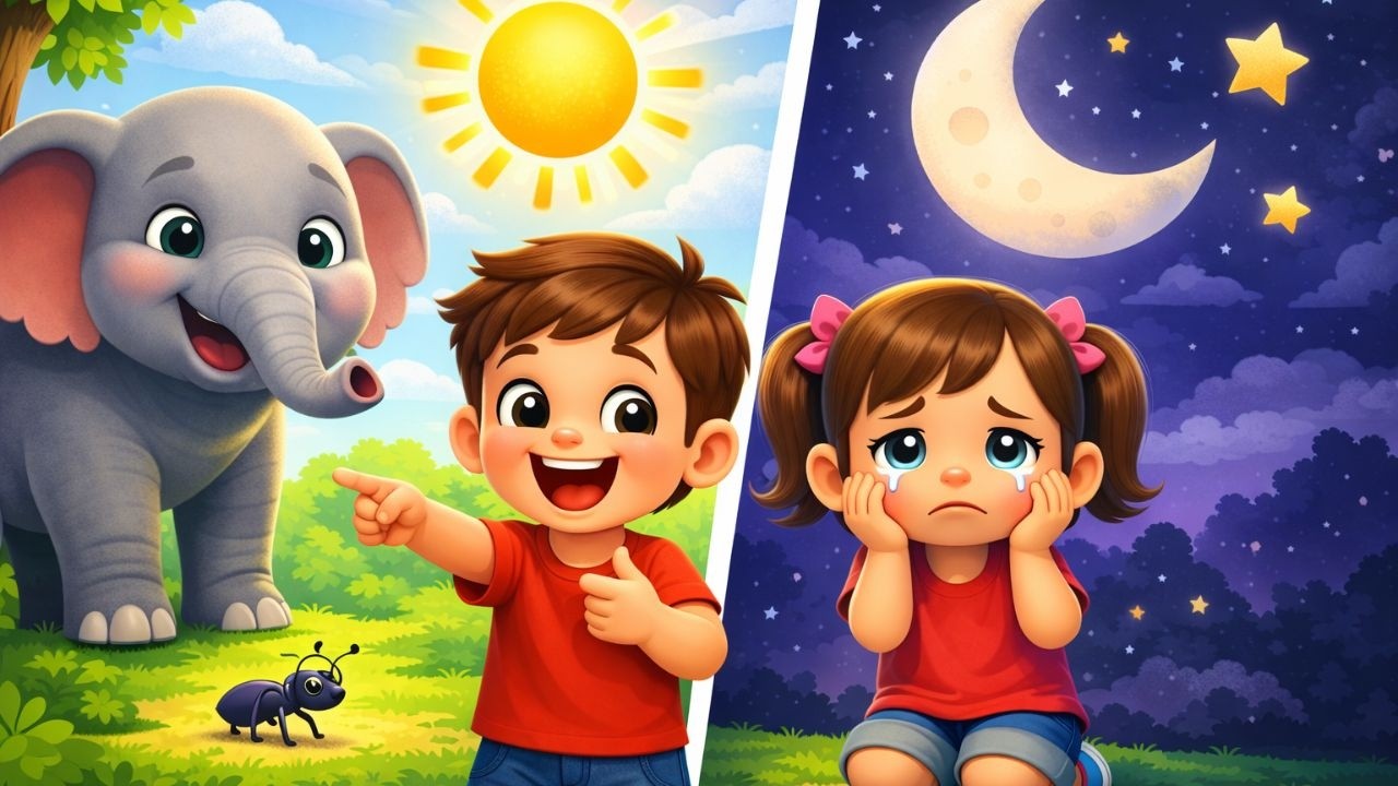 Fun Opposites Learning Song | #nurseryrhymes | Fun Opposites Learning Song | Play & Learn Opposites