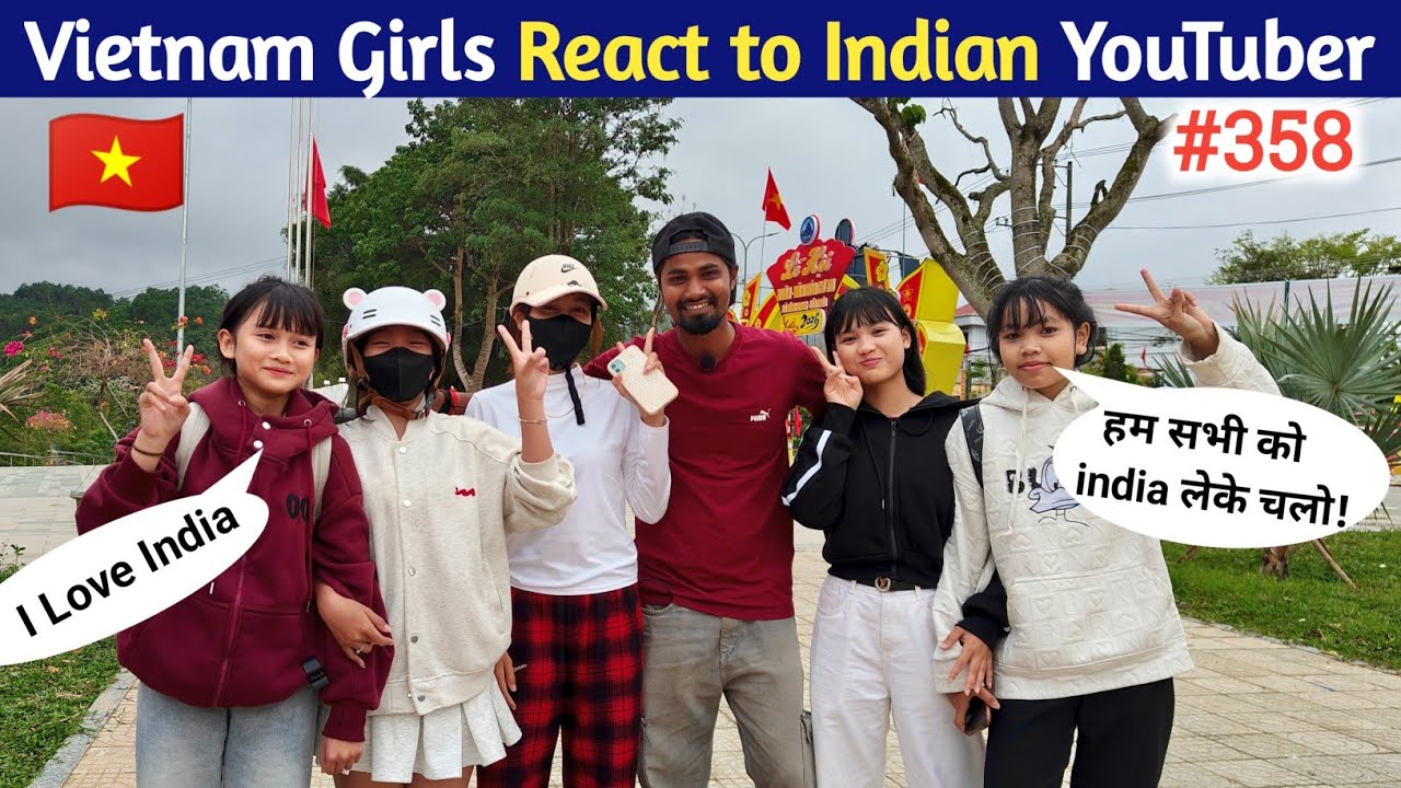 Vietnam Girls React to Indian YouTuber !! Vietnam Village Life !! EP- 358
