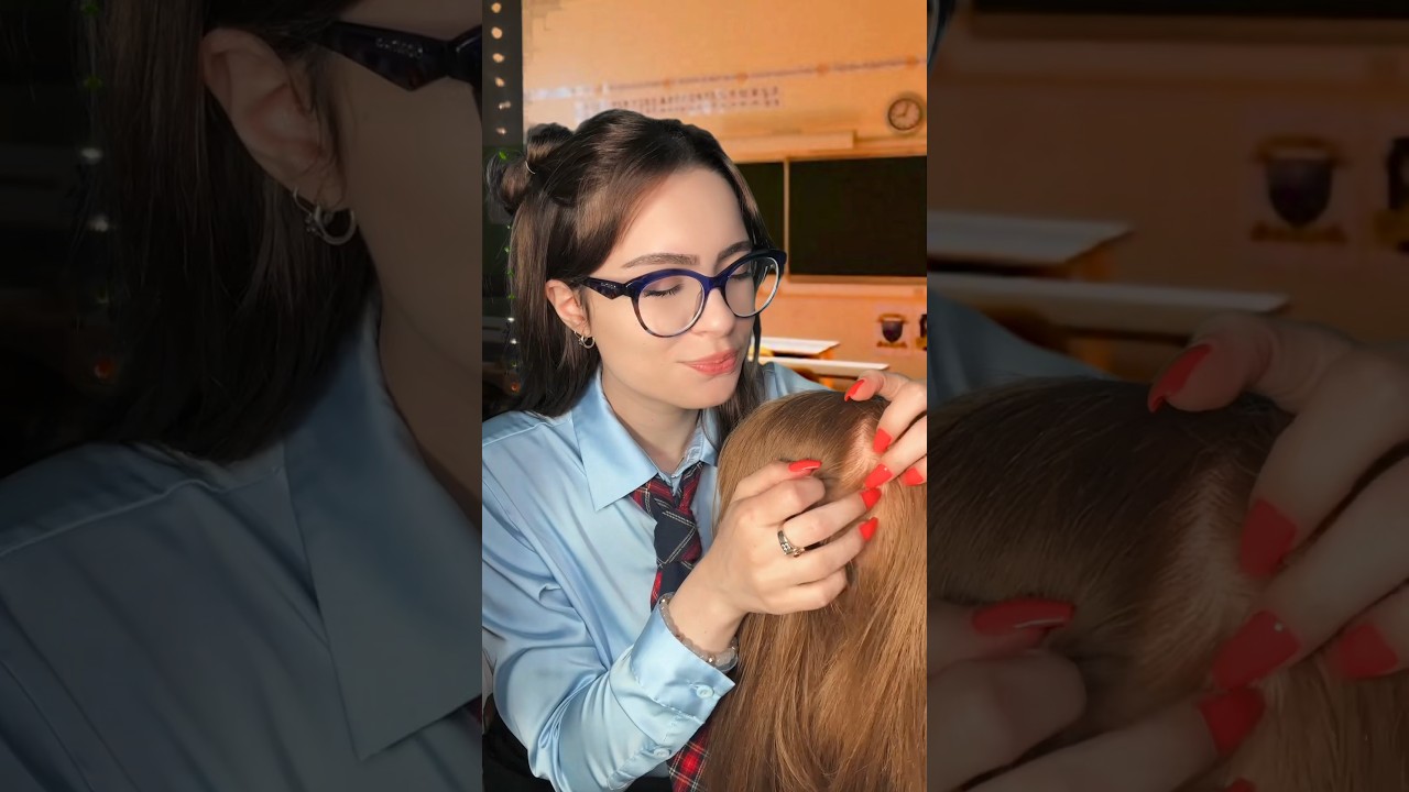 ASMR Popular Girl Plays With Your Hair in Class 💇&zwj;♀️ #shorts #asmr