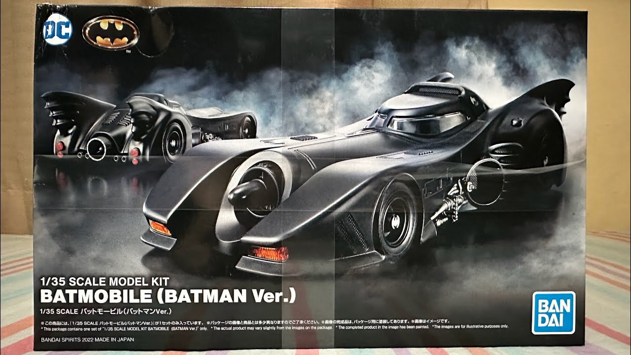Bandai 1989 Batmobile full build   Unboxing & Posing