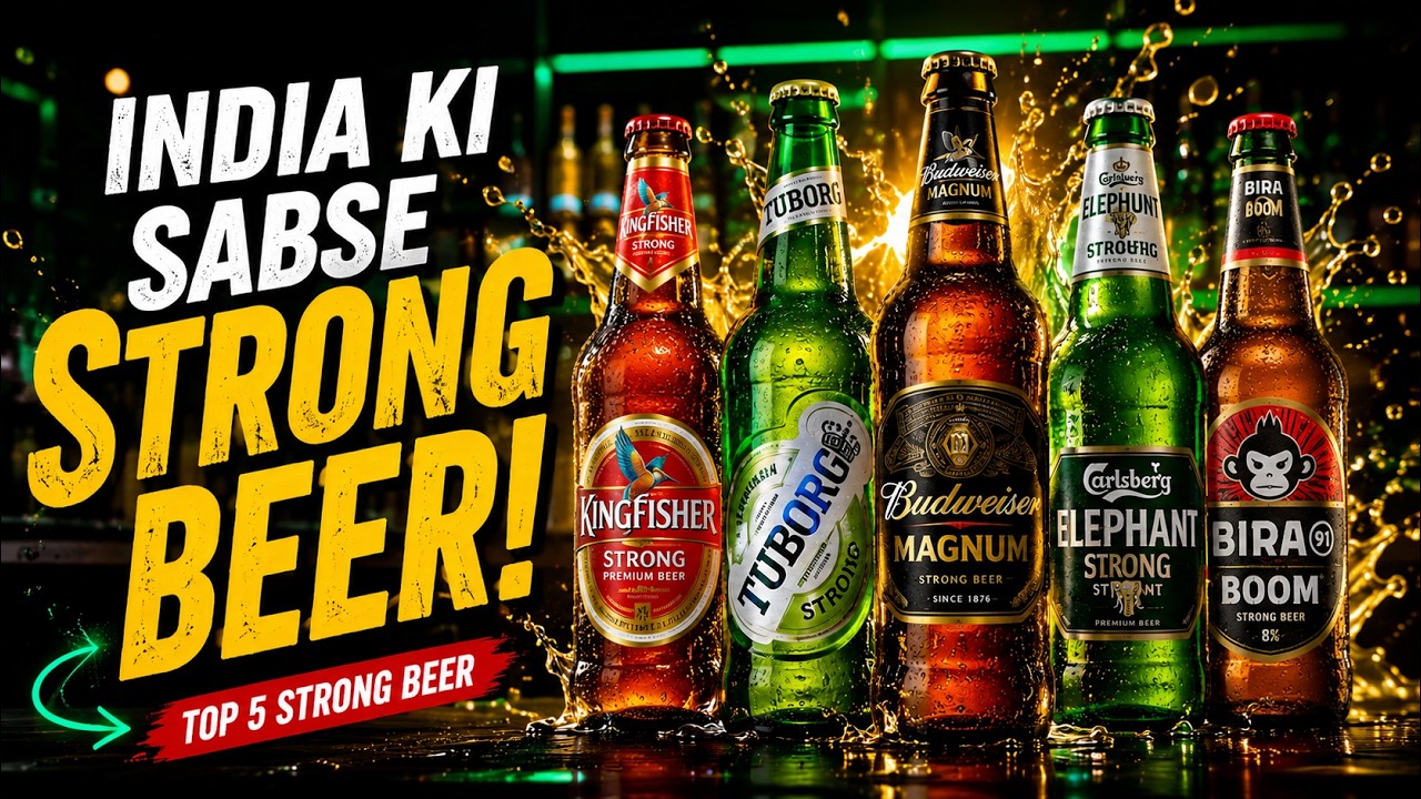 🍺 India Ki Top 5 Strong Beer Brands 2026 | Kaunsi Beer Sabse Strong Hai? Beer Lovers Must Watch 🔥