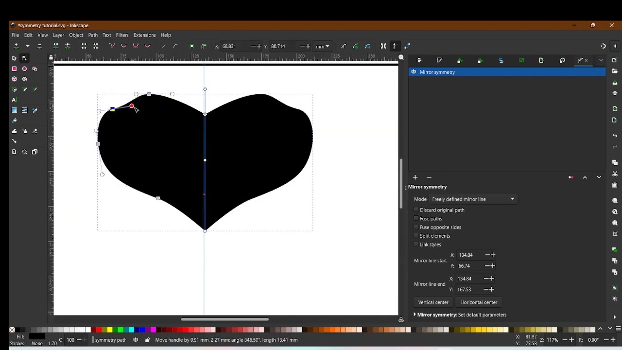 Inkscape - Hidden Symmetry Tool! Easily create symmetry in Inkscape