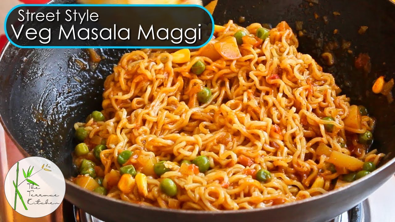 Mumbai Street Style Veg Masala Maggi | Vegetable Masala Maggi | ~ The Terrace Kitchen
