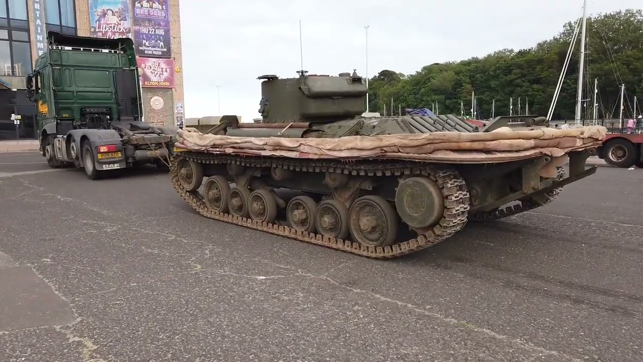 valentine DD MK2 amphibious tank in Weymouth #history #military #army #ww2 #dorset #tank #british