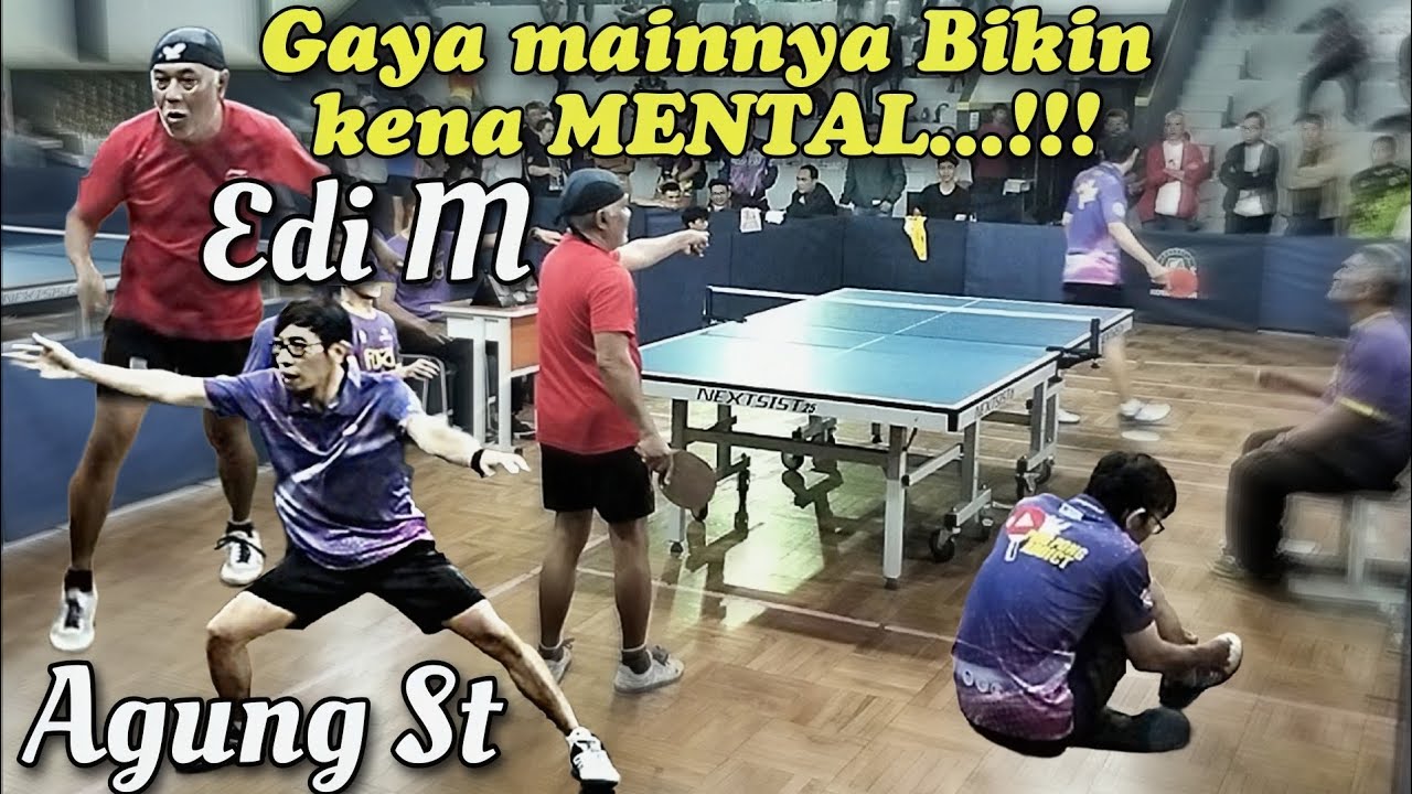 GAYA MAINNYA BIKIN KENA MENTAL LAWAN...!!! AGUNG ST VS EDI MAHMUD LIGA TENIS MEJA BOGOR RAYA
