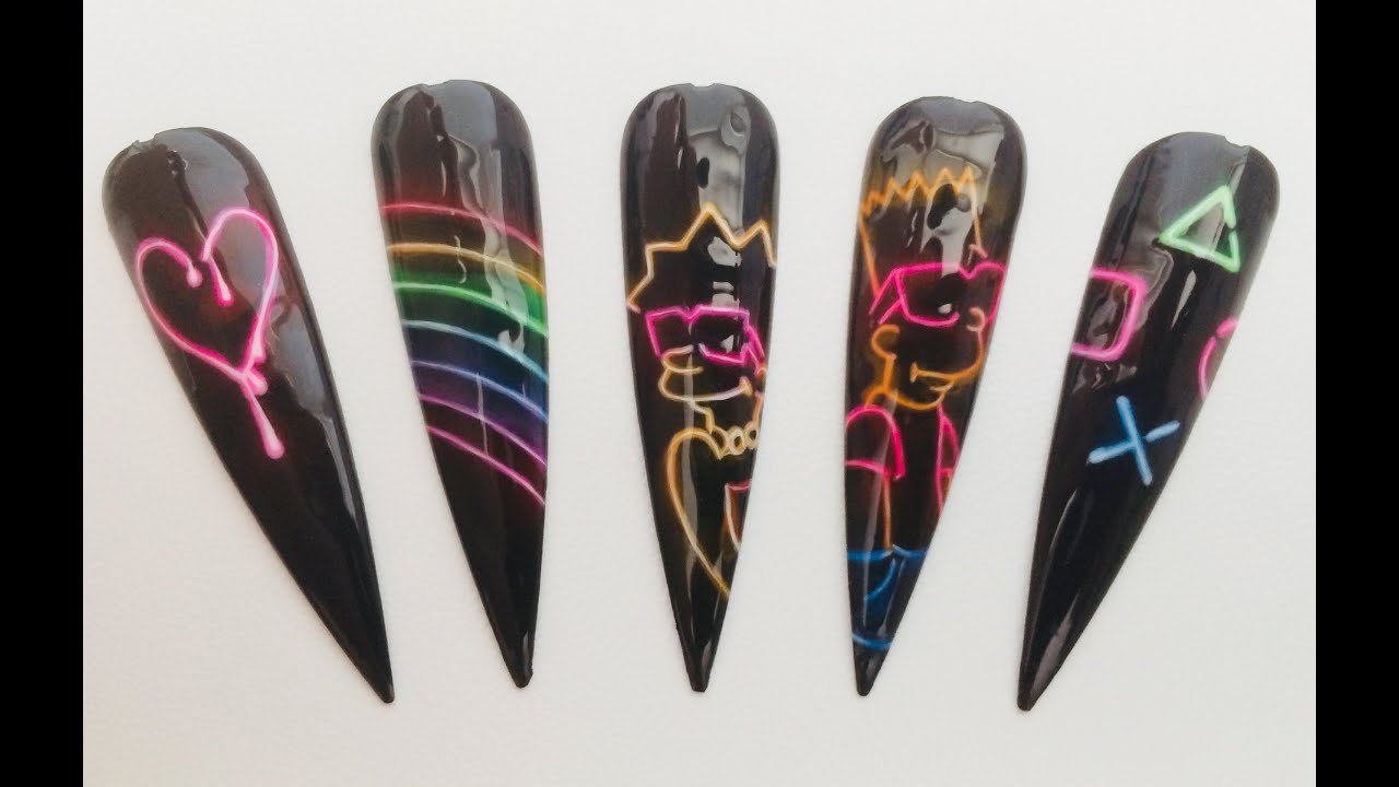 Nail Trends of 2020 || Neon Light Designs || Neon Simpson