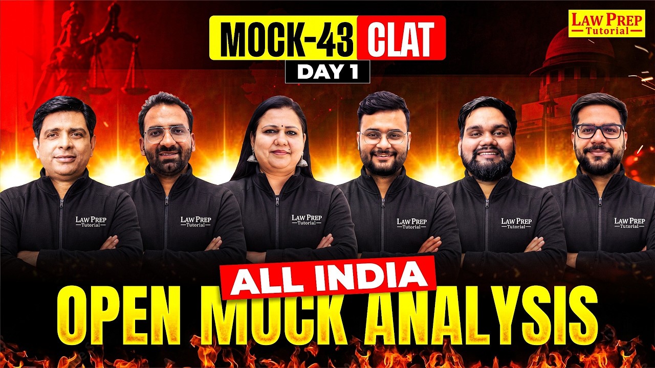 CLAT 2027 3 Days 3 Mocks: Day 1 | Complete Paper Analysis | By Law Prep Tutorial