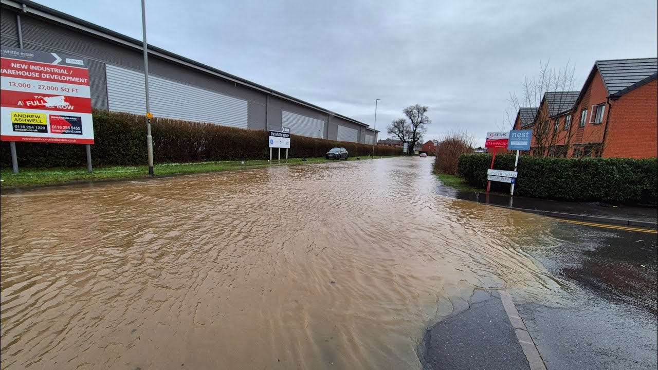 Whetstone Leicester Floods 6th January 2025 - Badgerbrook Primary School, Whetstone Baptist Church.