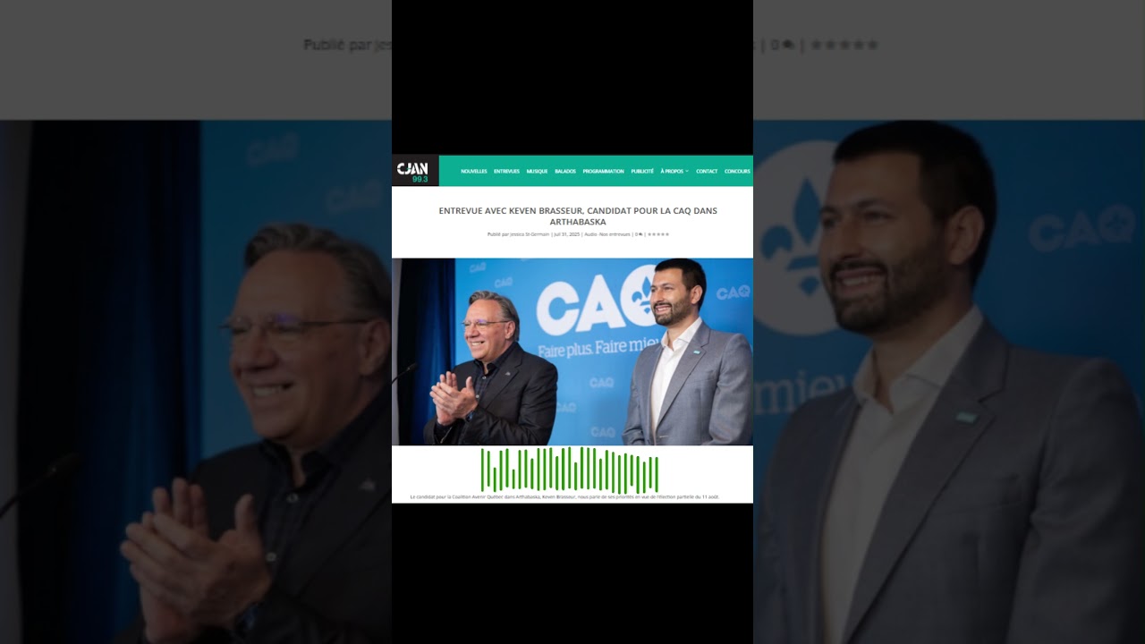 Une campagne positive pour Keven Brasseur, candidat dans Arthabaska-L'&Eacute;rable