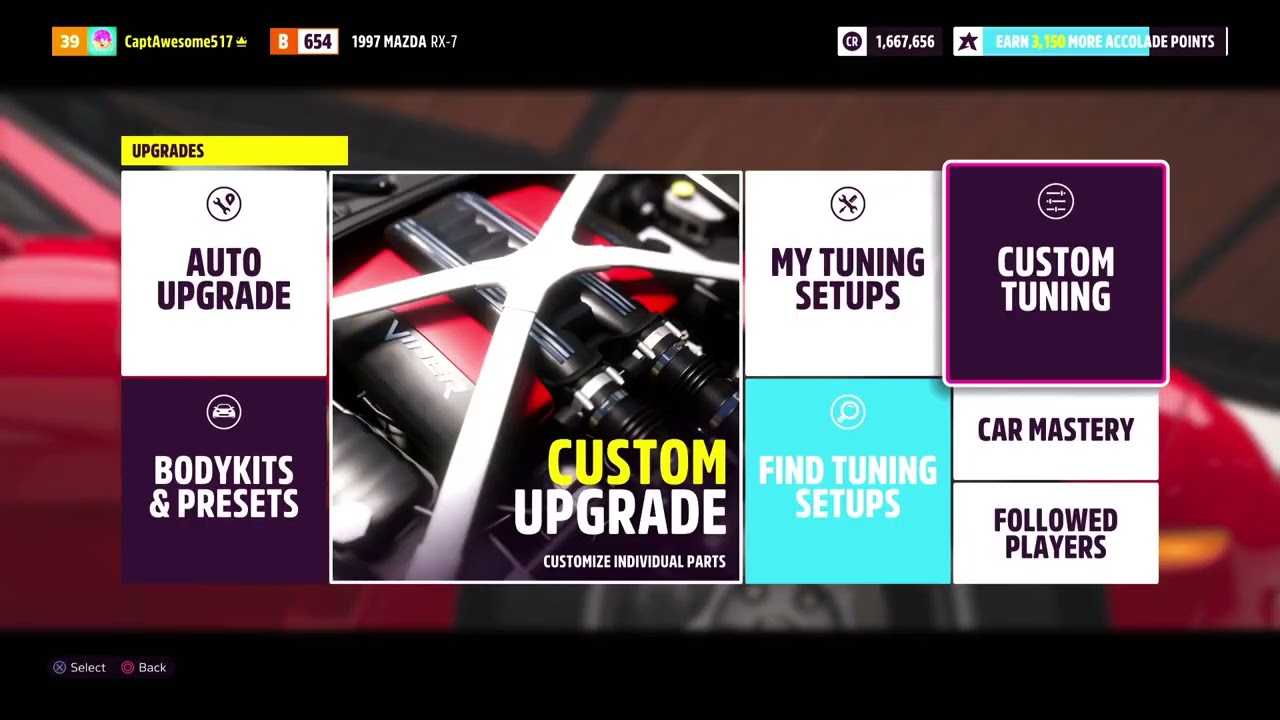 Настройка стабилизаторов поперечной устойчивости в Forza Horizon 5