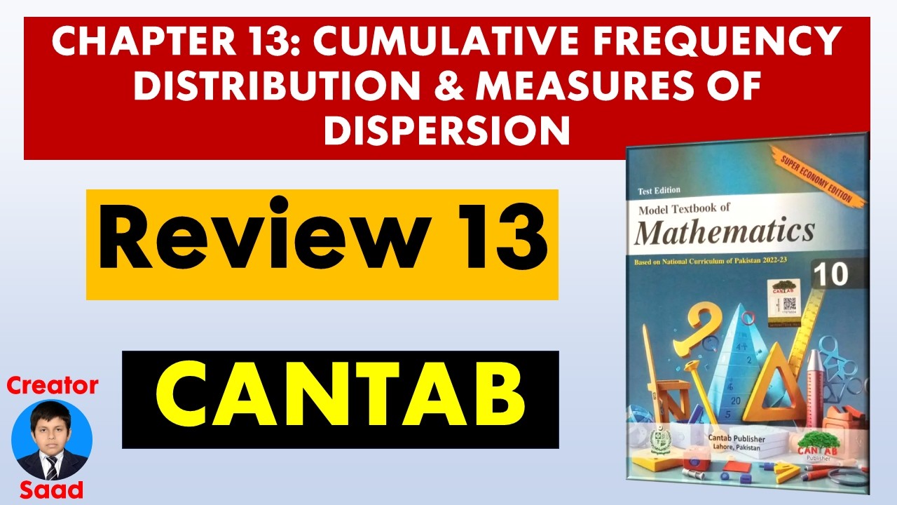 Ch. 13: C.Frequency Distribution & Measures of Dispersion | Review 13 | Class 10 Maths | CANTAB