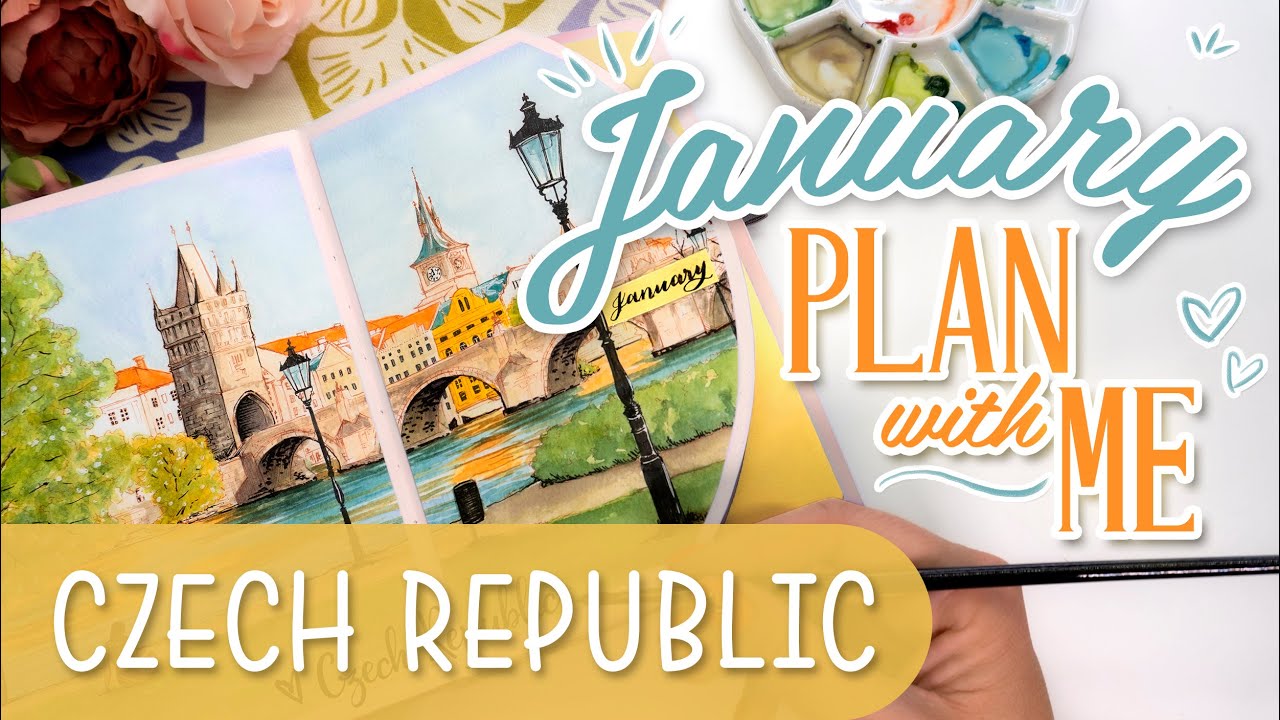 JANUARY Bullet Journal Setup 2022 PLAN WITH ME 🌸 Czech Republic 🇨🇿