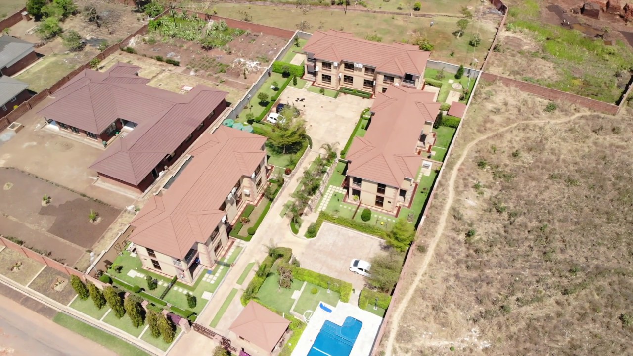 Aerial view of Area 43, Lilongwe, Malawi in 4K Video