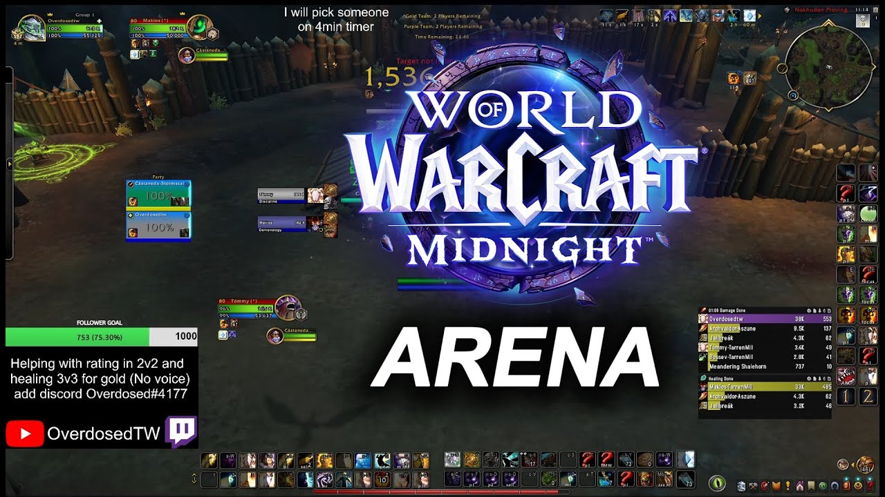 - 3.1k EXP 2v2 Priest | Midnight 2v2 3v3 Solo Shuffle Arena | Holy Voidweaver Prepatch Retail WoW