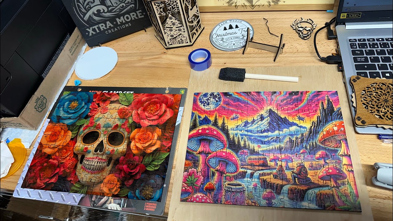 xTool S1 20w - How To Sublimate On 3mm Birch Then Cut Into 150 🧩 Puzzle #xtool #sublimation #puzzle