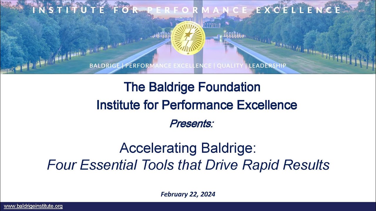 Baldrige Institute Webinar Feb 2024 with Michael Kramer of ManageHub