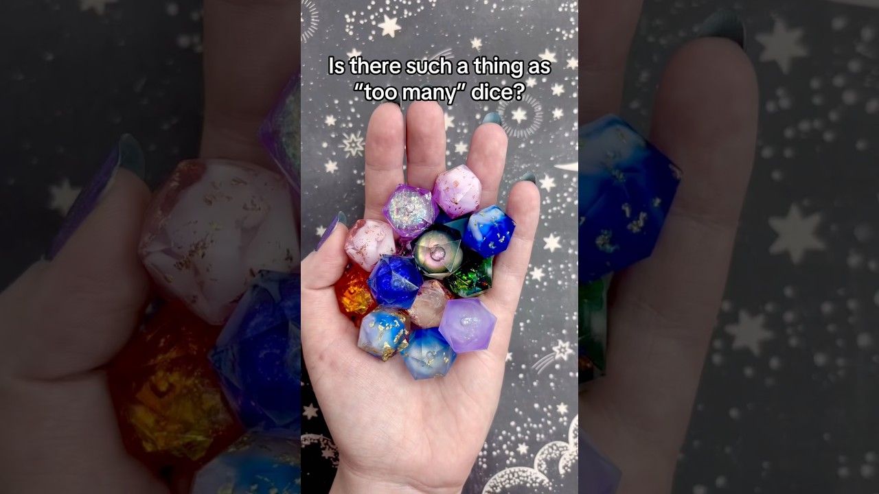 Gotta love a handful of d20 blanks! 😋 #dice #dnd #ttrpg #handmade #art #craft #resin #gaming