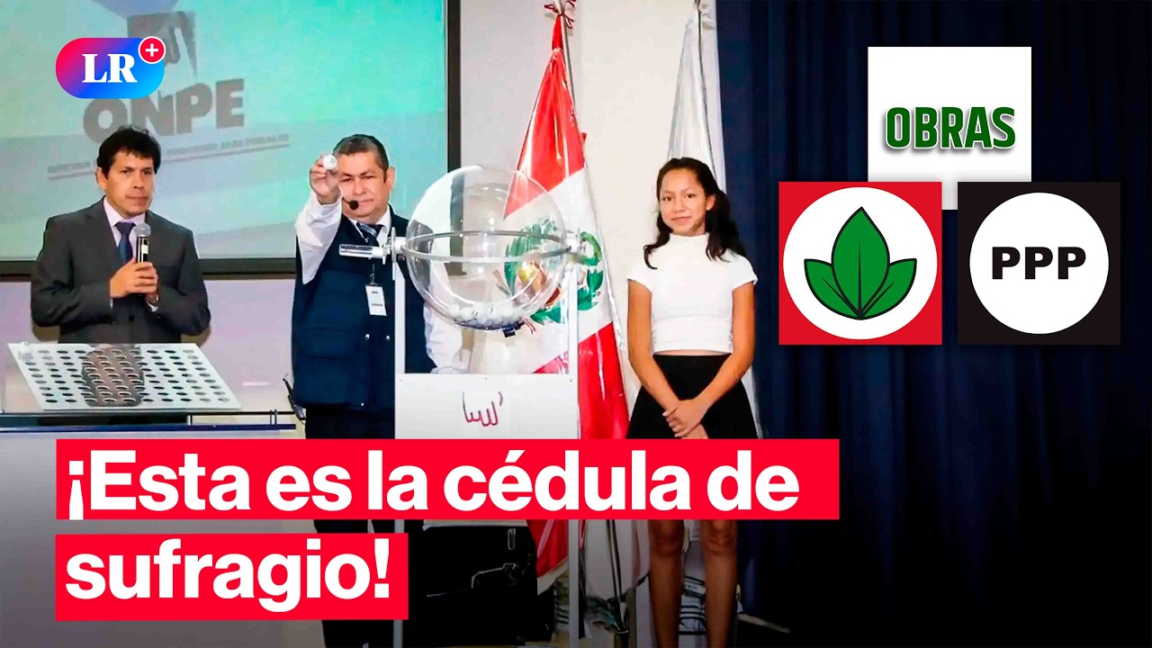 🚨 ONPE oficializa orden de los partidos en cédula: Alianza Venceremos encabeza la lista #HLR