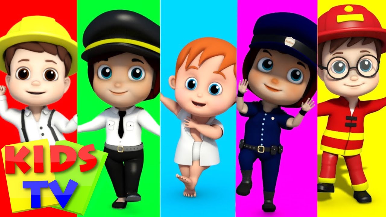 Community Helpers | Finger Family | Nursery Rhymes | Songs For Children | Baby Songs Kids Tv