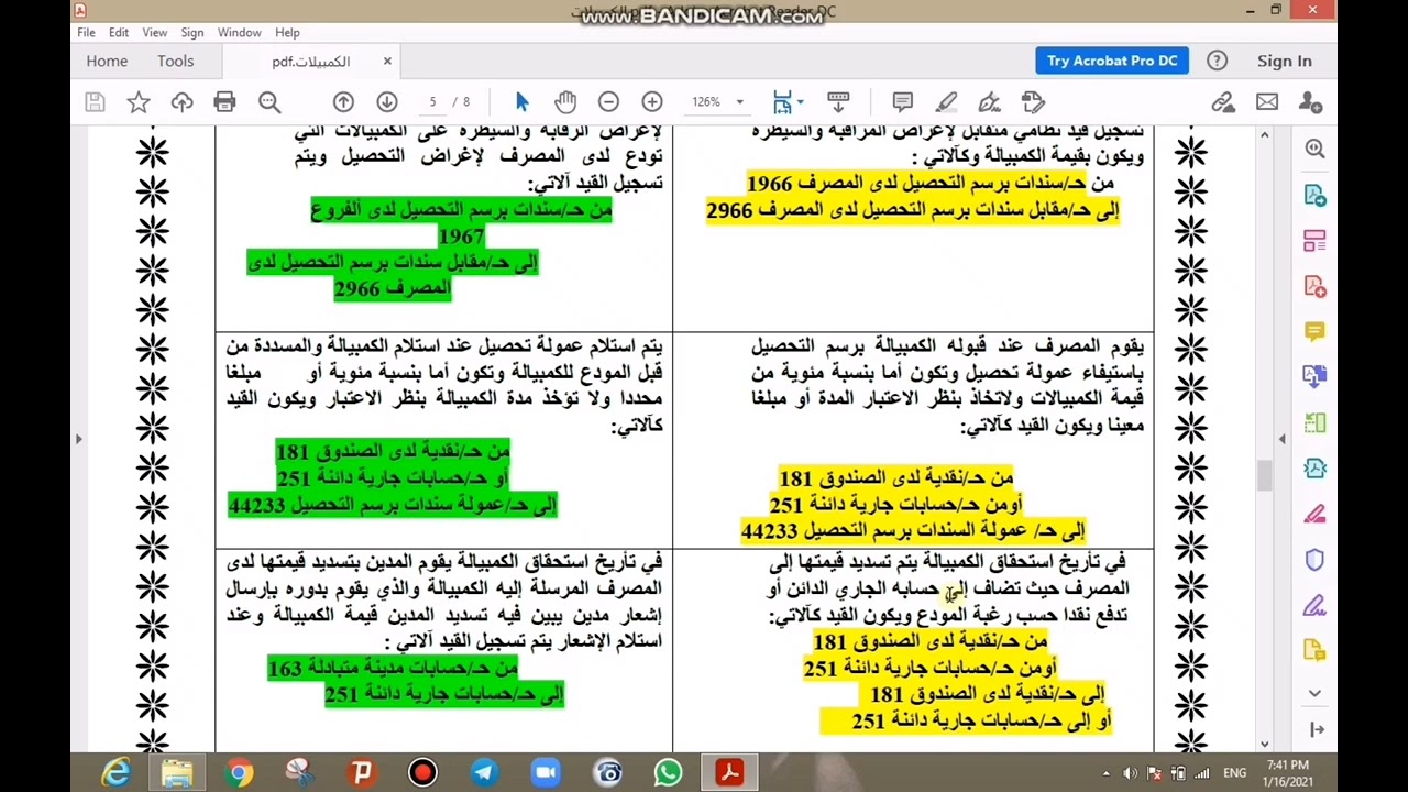 محاسبة منشات شرح موضوع الكمبيالات والسندات برسم التحصيل