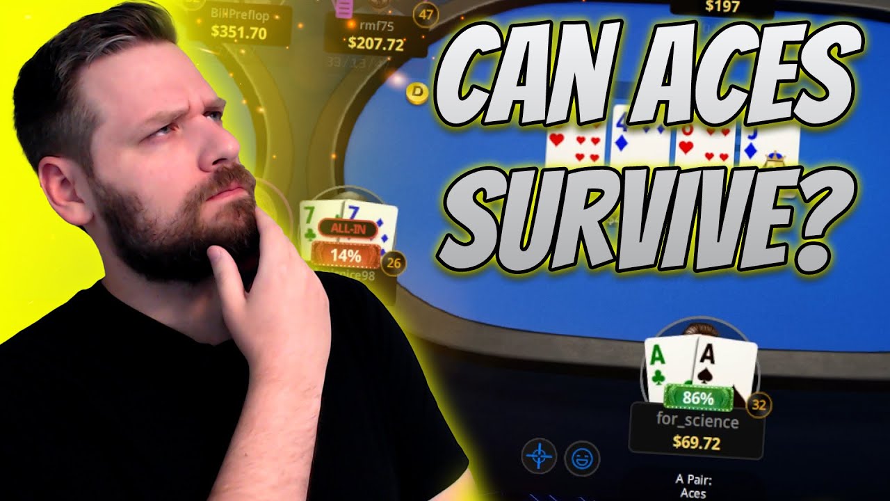 Pocket Aces vs Pair + Gutshot — Dicey Spot!