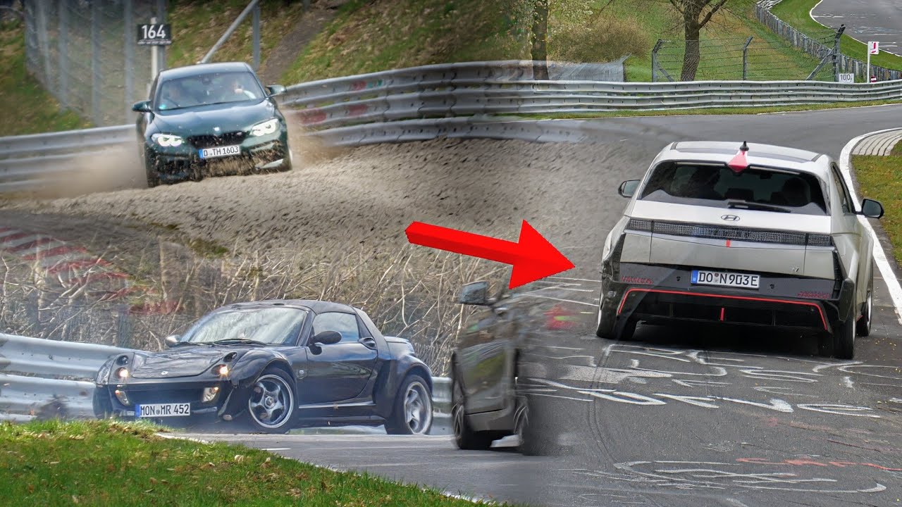 Nurburgring Crazy drivers, Driving after CRASH, Gravel & Spins March to april / Touristenfahrten