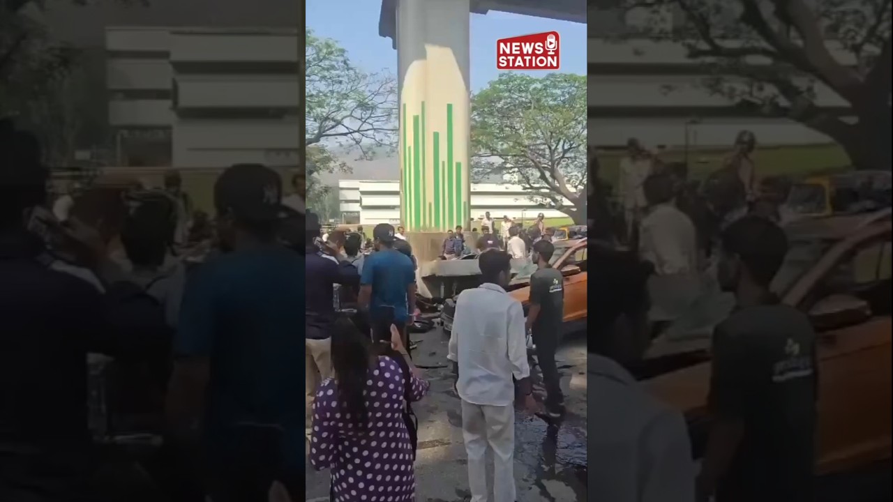 Mumbai Metro Pillar Collapse: Slab Crushes Car & Auto, 1 Dead @NewsStation