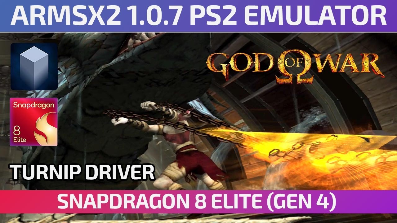 ARMSX2 1.0.7: God of War (PS2) - Snapdragon 8 Elite Gen 4 [Samsung S25 Ultra]